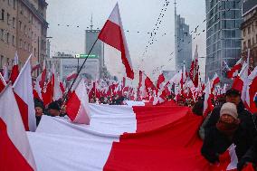 Independence Day March In Warsaw, Poland