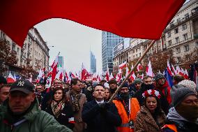 Independence Day March In Warsaw, Poland