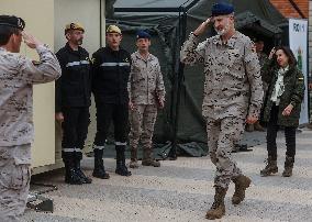 King Felipe Visit To Logist Base - Valencia