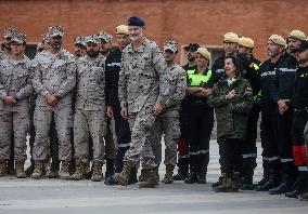 King Felipe Visit To Logist Base - Valencia