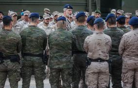 King Felipe Visit To Logist Base - Valencia