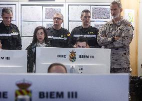 King Felipe Visit To Logist Base - Valencia