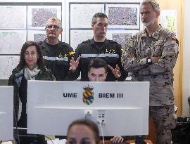 King Felipe Visit To Logist Base - Valencia