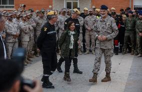 King Felipe Visit To Logist Base - Valencia