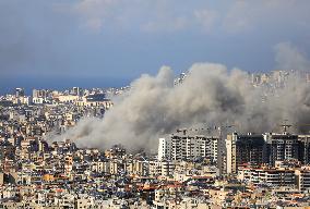 Israel Pounds Beirut Suburbs - Lebanon