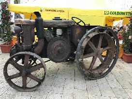 Vintage Landini L25 Tractor On Display At Bari Farmers’ Market