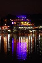 Illuminated View of Holy Lake of Pushkar - India