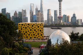 Yayoi Kusama's Giant Installation House in Shanghai