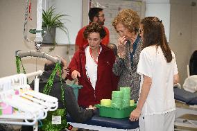 Queen Sofia Visit To San Jose Institute Foundation - Madrid