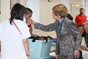 Queen Sofia Visit To San Jose Institute Foundation - Madrid