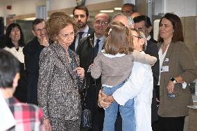 Queen Sofia Visit To San Jose Institute Foundation - Madrid