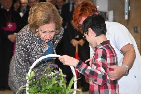 Queen Sofia Visit To San Jose Institute Foundation - Madrid