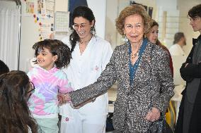 Queen Sofia Visit To San Jose Institute Foundation - Madrid