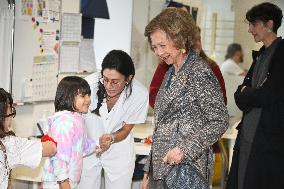 Queen Sofia Visit To San Jose Institute Foundation - Madrid