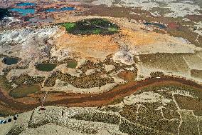 Qingshitan Reservoir Dry Remains Scenery in Guilin