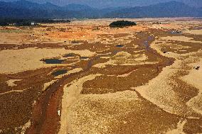 Qingshitan Reservoir Dry Remains Scenery in Guilin