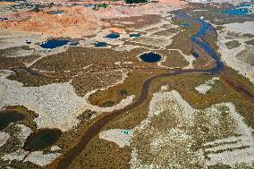 Qingshitan Reservoir Dry Remains Scenery in Guilin