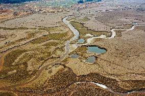 Qingshitan Reservoir Dry Remains Scenery in Guilin