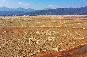 Qingshitan Reservoir Dry Remains Scenery in Guilin