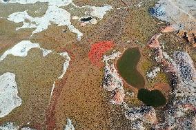 Qingshitan Reservoir Dry Remains Scenery in Guilin