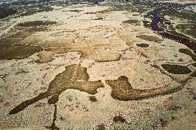 Qingshitan Reservoir Dry Remains Scenery in Guilin