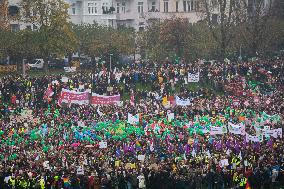 Public Sectors Workers Rally Against Budget Cut In Public Sectors In Duesseldorf