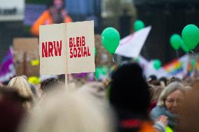 Public Sectors Workers Rally Against Budget Cut In Public Sectors In Duesseldorf