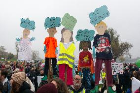 Public Sectors Workers Rally Against Budget Cut In Public Sectors In Duesseldorf