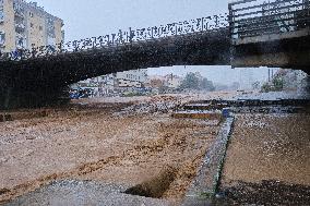 Flood Alerts Issued In Malaga, Spain