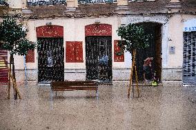 Flood Alerts Issued In Malaga, Spain