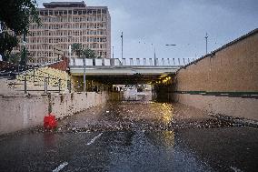 Flood Alerts Issued In Malaga, Spain