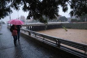 Flood Alerts Issued In Malaga, Spain