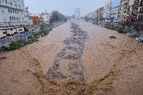 Flood Alerts Issued In Malaga, Spain