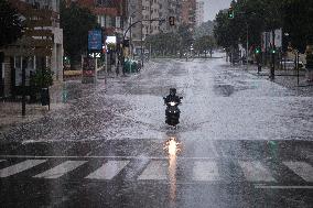 Flood Alerts Issued In Malaga, Spain