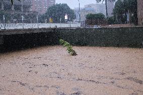 Flood Alerts Issued In Malaga, Spain