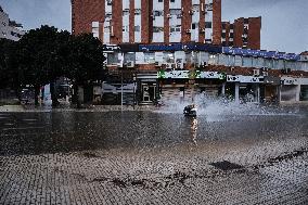 Flood Alerts Issued In Malaga, Spain