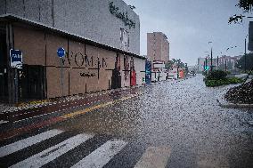 Flood Alerts Issued In Malaga, Spain