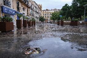 Flood Alerts Issued In Malaga, Spain