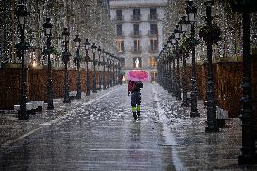 Flood Alerts Issued In Malaga, Spain