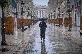 Flood Alerts Issued In Malaga, Spain