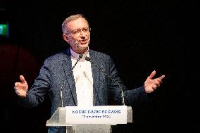 Press Conference Ahead Of Notre-Dame Cathedral Reopening - Paris