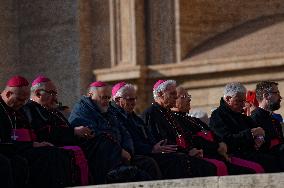 Pope Francis Attends The Weekly General Audience At St Peter's Square In The Vatican