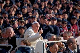 Pope Francis Attends The Weekly General Audience At St Peter's Square In The Vatican