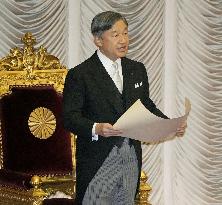 Japan emperor at parliament