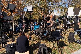 Members Of The Media Assemble At The White House - Washington