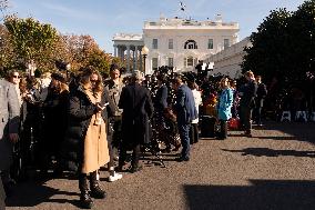 Members Of The Media Assemble At The White House - Washington