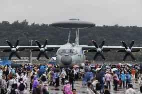 Spectators Watch Air Show at the Zhuhai Air Show