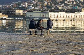 Hazy Winter Morning On Trieste’s Audace Quay