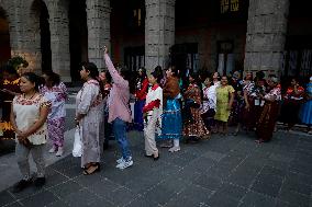 Claudia Sheinbaum, President Of Mexico, Announces The Next Meeting Of Mexican Textile Art At The Los Pinos Cultural Complex