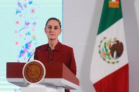 Sheinbaum Holds A Press Briefing - Mexico City